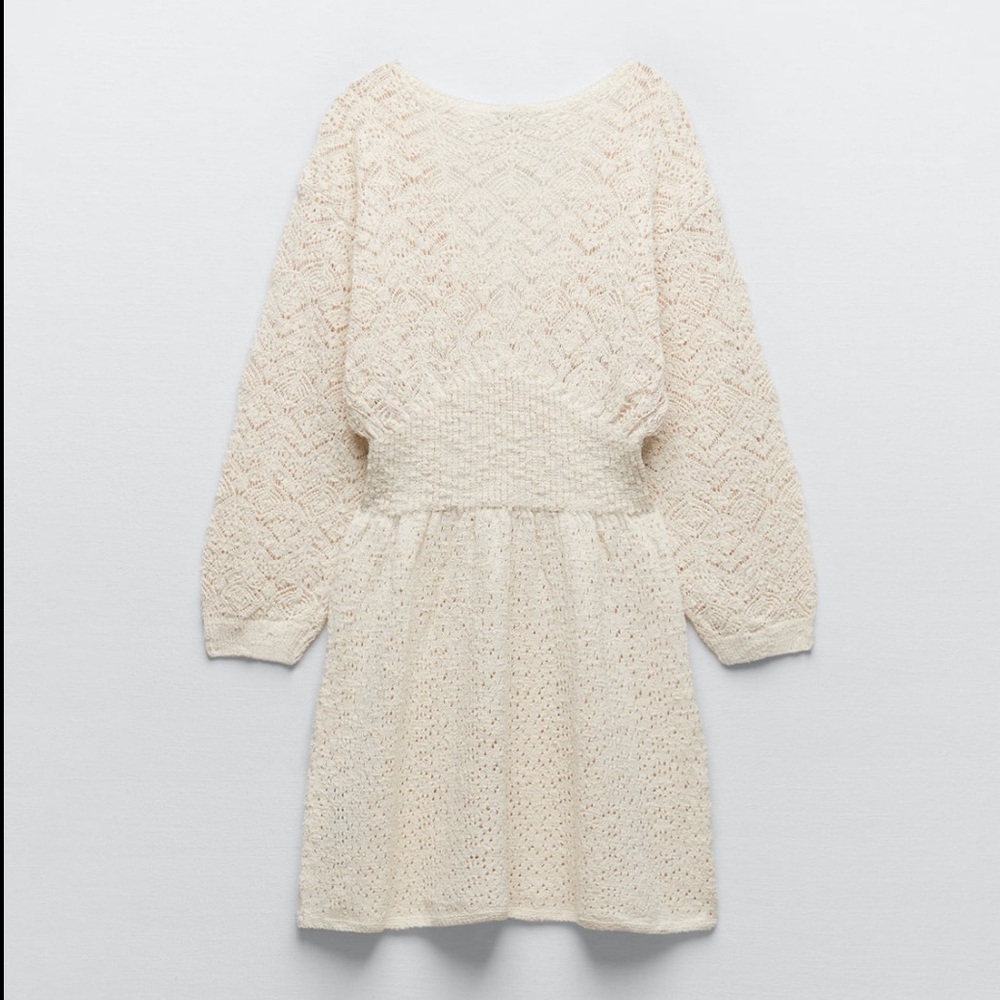 POINTELLE KNIT DRESS - Picture 3 of 4
